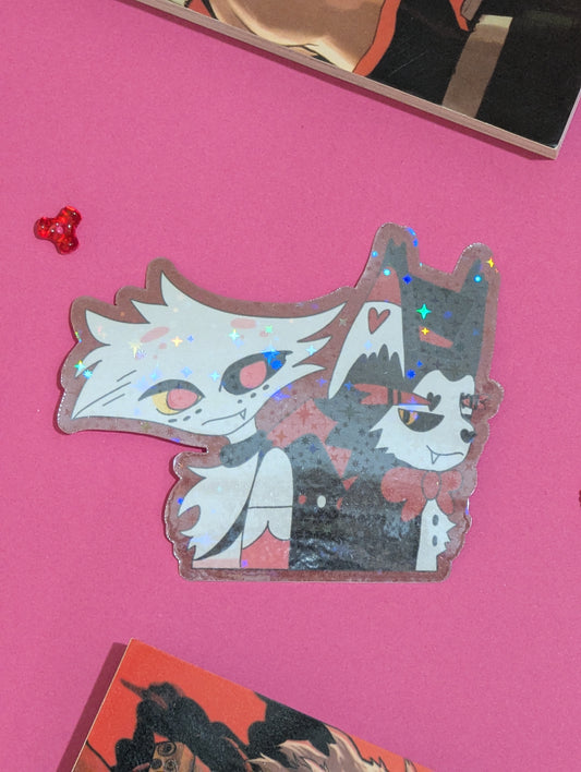 Angel x Husk Holographic Sticker