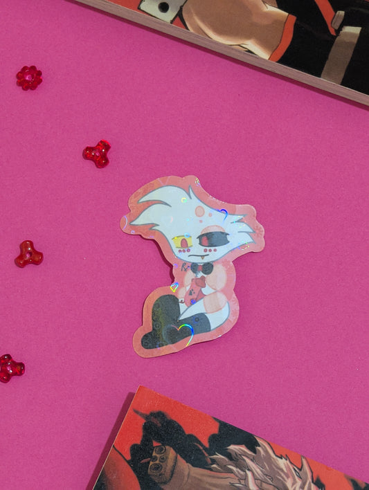 Angel and Nuggs Holographic Sticker