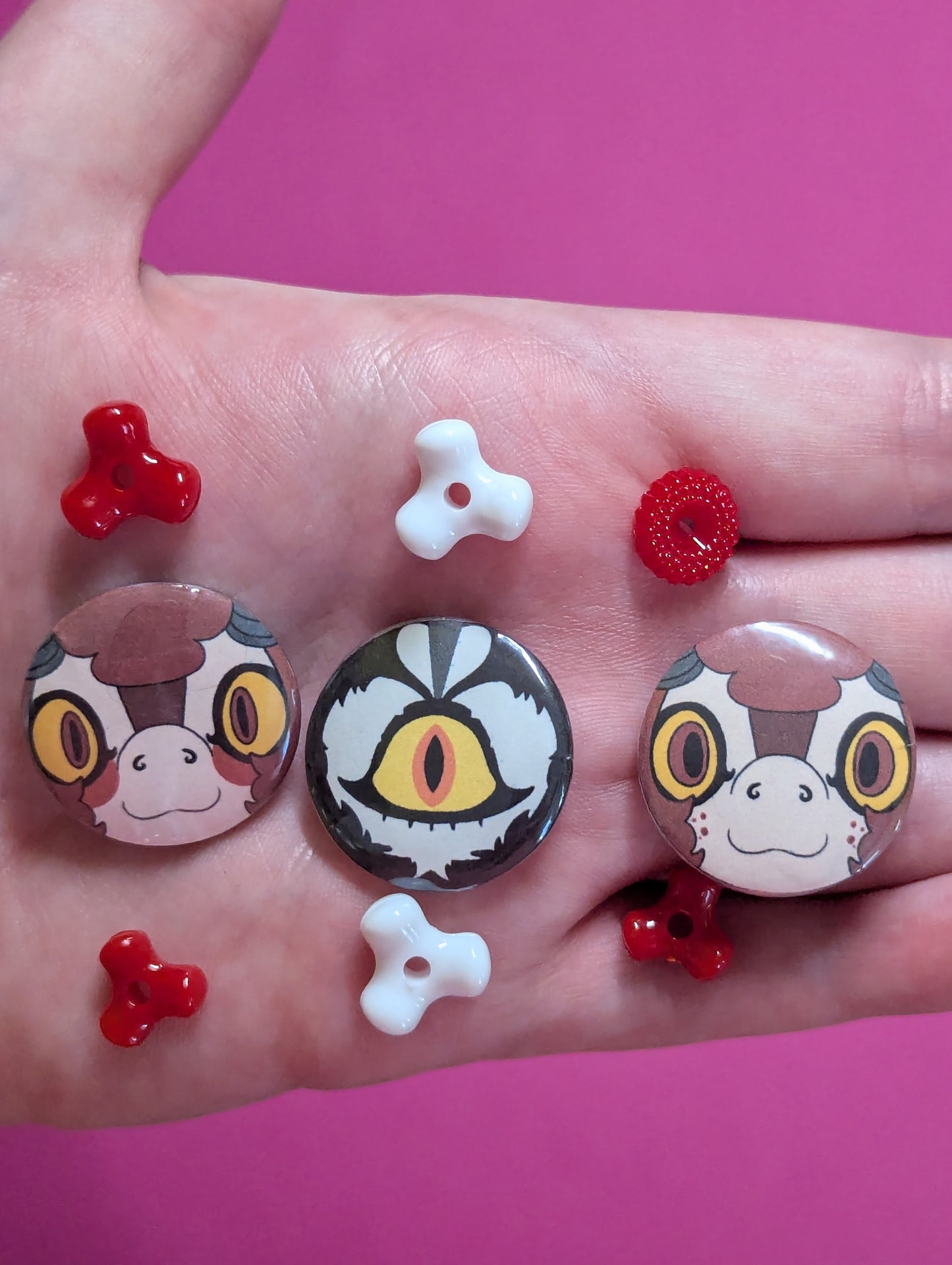 Hazbin critters button pins