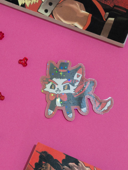 Husk Kitty Holographic sticker