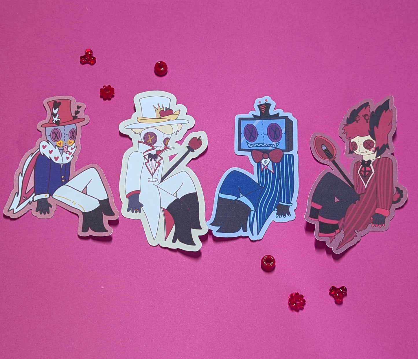 Hazbin plush stickers