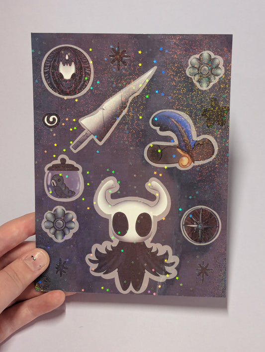 Hallowkinght Holographic Sticker sheet